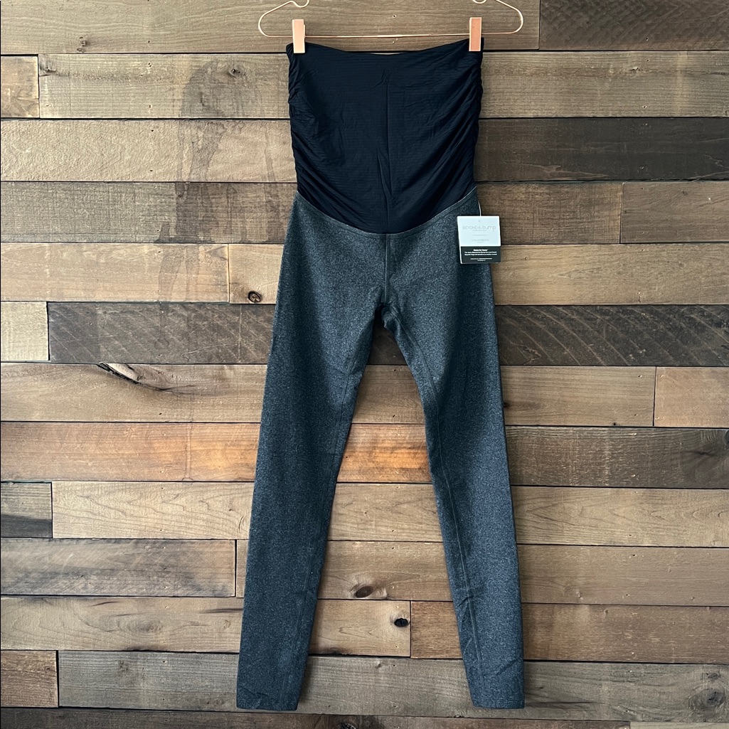 Nwt Beyond Yoga Maternity Women's Spacedye Leggings In Charcoal Size Medium